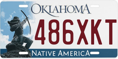 OK license plate 486XKT