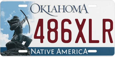 OK license plate 486XLR