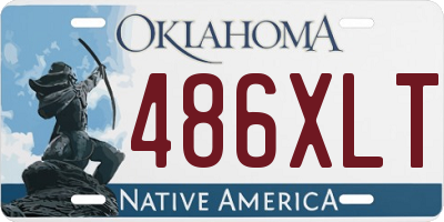 OK license plate 486XLT