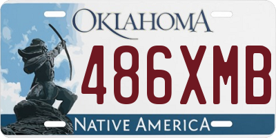 OK license plate 486XMB