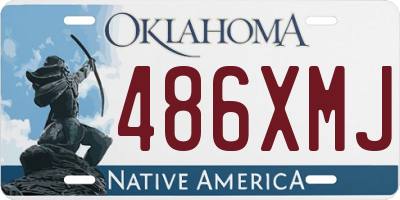OK license plate 486XMJ
