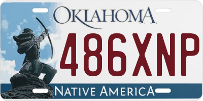 OK license plate 486XNP