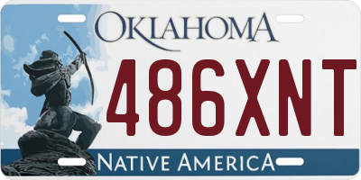 OK license plate 486XNT