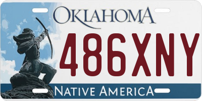 OK license plate 486XNY