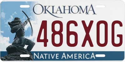 OK license plate 486XOG