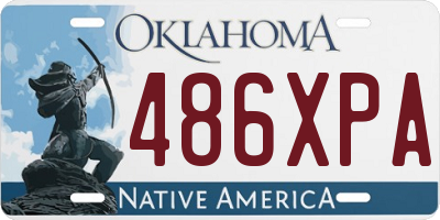 OK license plate 486XPA