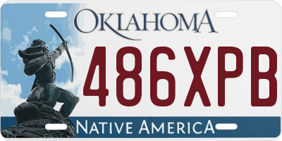 OK license plate 486XPB