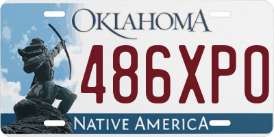 OK license plate 486XPO