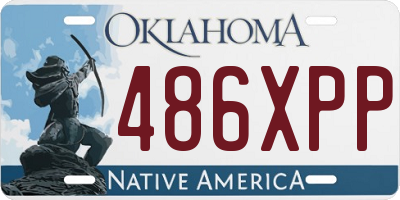 OK license plate 486XPP