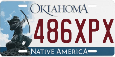 OK license plate 486XPX