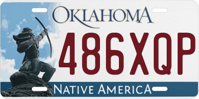 OK license plate 486XQP