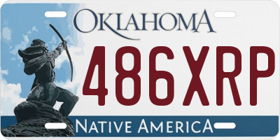 OK license plate 486XRP