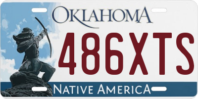 OK license plate 486XTS