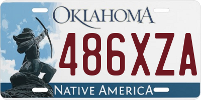 OK license plate 486XZA