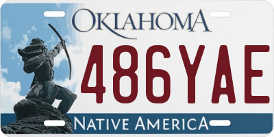 OK license plate 486YAE