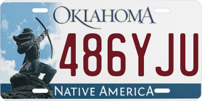 OK license plate 486YJU