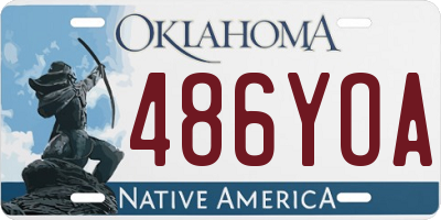 OK license plate 486YOA