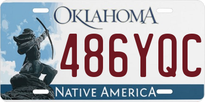 OK license plate 486YQC