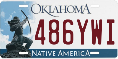OK license plate 486YWI