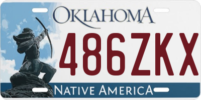 OK license plate 486ZKX