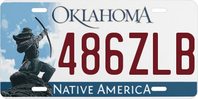 OK license plate 486ZLB