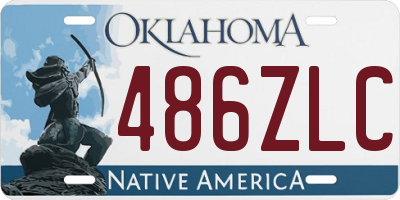 OK license plate 486ZLC