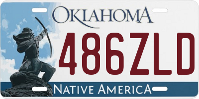 OK license plate 486ZLD