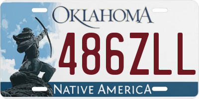 OK license plate 486ZLL