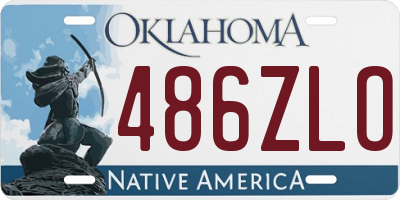 OK license plate 486ZLO