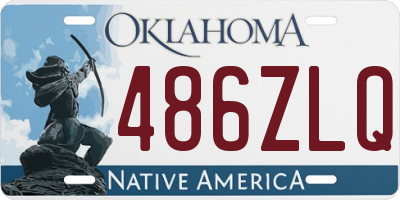 OK license plate 486ZLQ