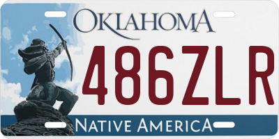 OK license plate 486ZLR