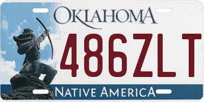 OK license plate 486ZLT