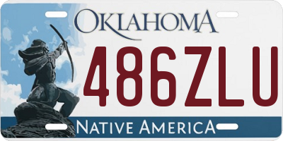 OK license plate 486ZLU