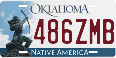 OK license plate 486ZMB