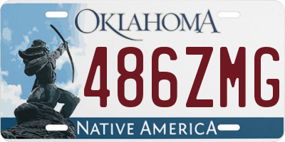 OK license plate 486ZMG
