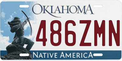 OK license plate 486ZMN