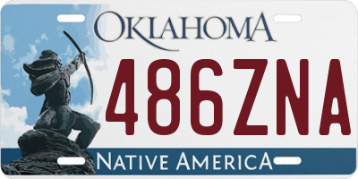 OK license plate 486ZNA