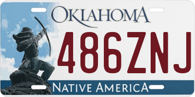 OK license plate 486ZNJ