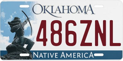 OK license plate 486ZNL