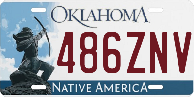 OK license plate 486ZNV