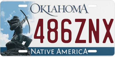 OK license plate 486ZNX