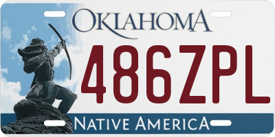 OK license plate 486ZPL
