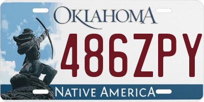 OK license plate 486ZPY