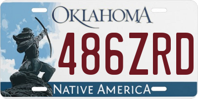 OK license plate 486ZRD