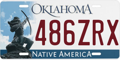 OK license plate 486ZRX