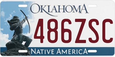 OK license plate 486ZSC