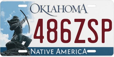 OK license plate 486ZSP