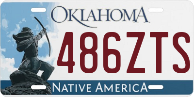 OK license plate 486ZTS