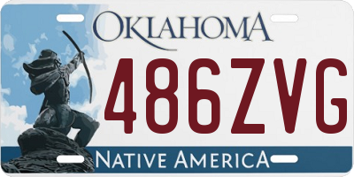 OK license plate 486ZVG