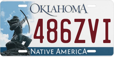 OK license plate 486ZVI